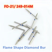 

10pcs/set Blue Rings 249-014M Dental Dimond Burs FO-21 FG Shank 1.6mm Medium High Speed High Quality Grinding Tool for Dentistry