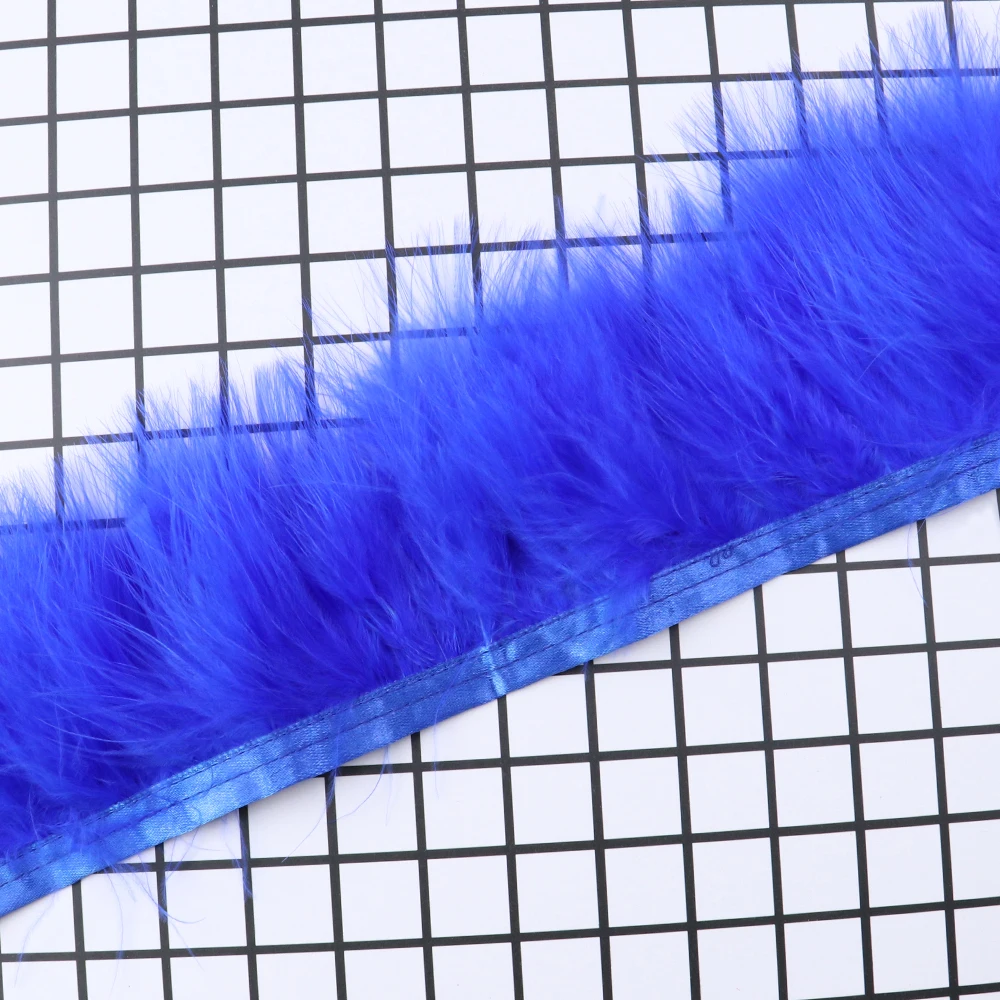 1 Meter Fancy Soft Fluffy Turkey Marabou Feather Ribbon Lace Trim for Party Dress Garment Decoration