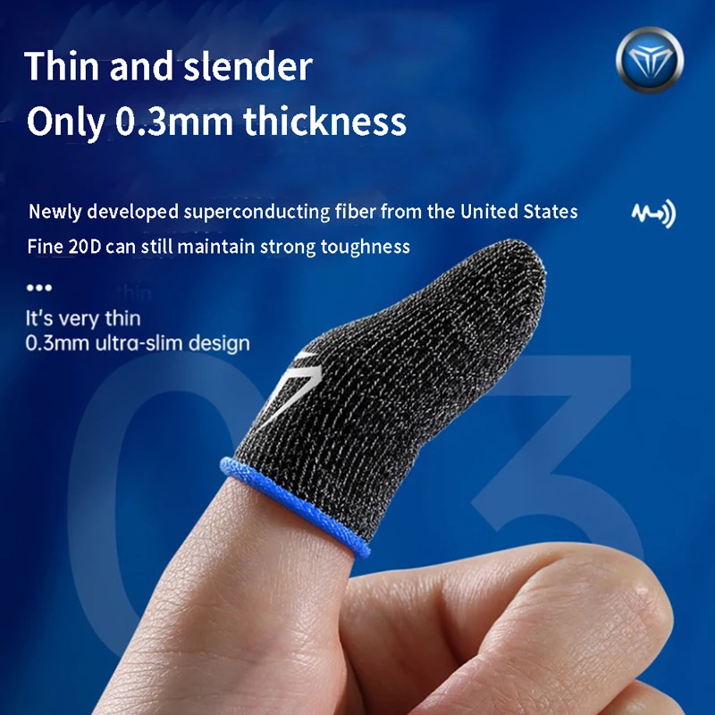 2pcs Gaming Fingertip Cover Mobile Game Fingertip Gloves For Gamer
