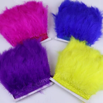 

Wholesale 10m Fluffy High Quality Natural Turkey Feather High Quality Feather Tassel Trimming Clothes Edge Feather Decoration