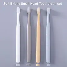 4pcs Eco Friendly Wheat Straw Handle Bamboo Charcoal Bristle Adult Teeth Brush Natural Soft And Ultra Fine Bristles Toothbrushes