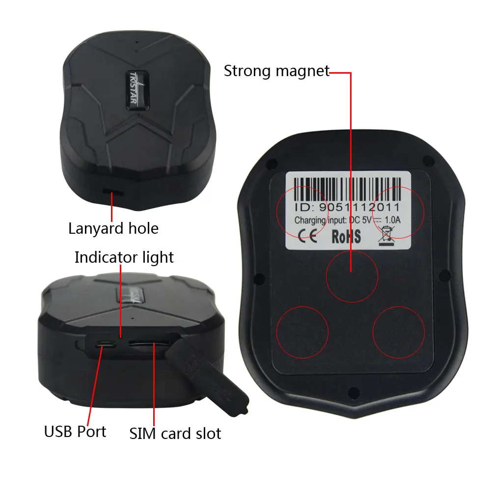 High Accuracy TK905B smart Vehicle GPS Tracker 10000mAh Battery Long Standby Time Free Tracking APP Powerful Magnetic Geofence