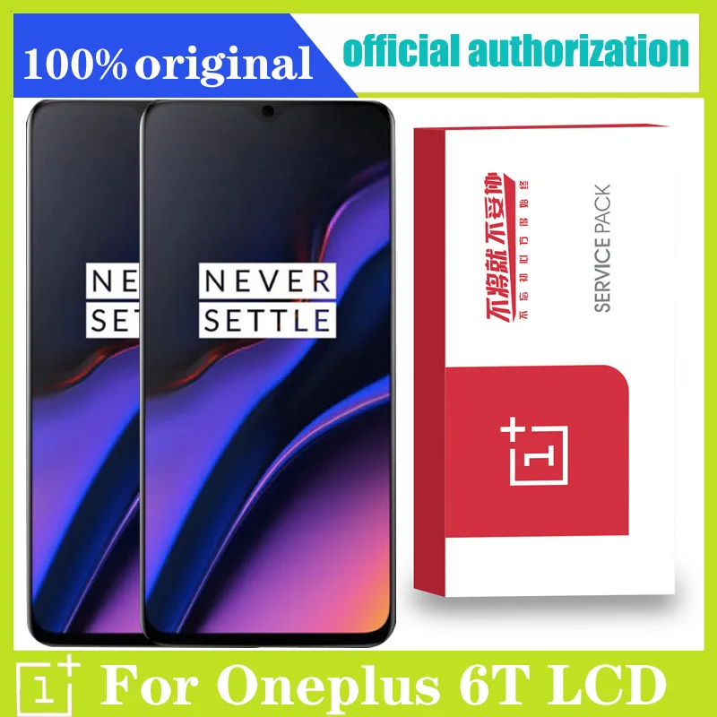 Оригинальный дисплей 6 41 дюйма Amoled замена для Oneplus 6T LCD A6010 A6013 кодирующий