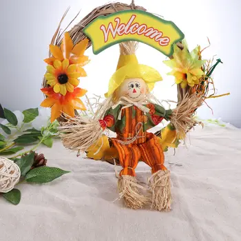 

1pc Adorable Scarecrow Garland Autumn Fall Harvest Decoration Halloween Thanksgiving Decor for School Home Garden