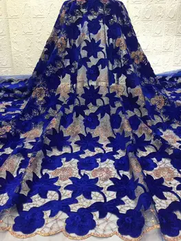 

Most Popular French Mesh Lace Velvet Tulle Lace for Pretty High Quality African Embroidery Lace Fabric For Wedding Party L014