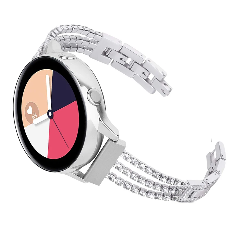 

20mm/22mm Diamond bracelet strap for Samsung galaxy active Galaxy watch 46mm 42mm Gear S3 Frontier S2 classic amazfit bip band