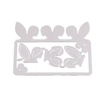 

Rabbit ears Metal Cutting Dies DIY Scrapbooking Paper Stamping Die Decor R7RC