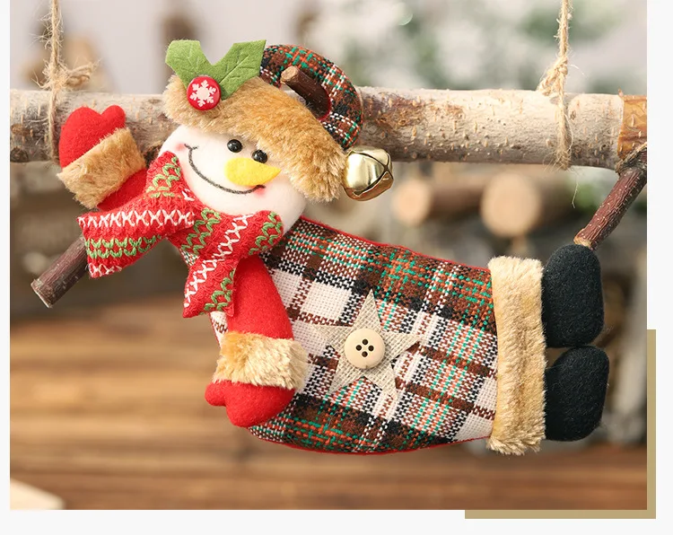 Ornements de Noël en Bois 2-13 Prénoms Personnalisés Lune et Bonhomme