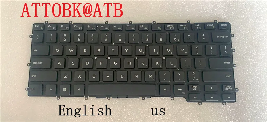 Russo Eua Francês Reino Unido Hebraico gr Teclado Portátil para Dell Latitude 7400 2-em1 9410 2-em-1 ru Eua fr uk gr Layout com Backlit Novo - Imagem 2