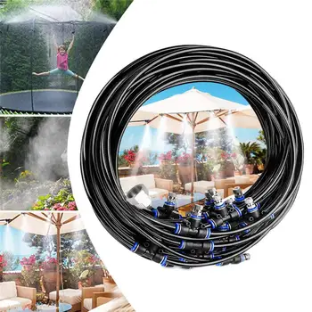 

Misting Cooling System With Mist Nozzles And 3/4in Connector Watering Automatic Distribution System For Trampoline Patio Misting