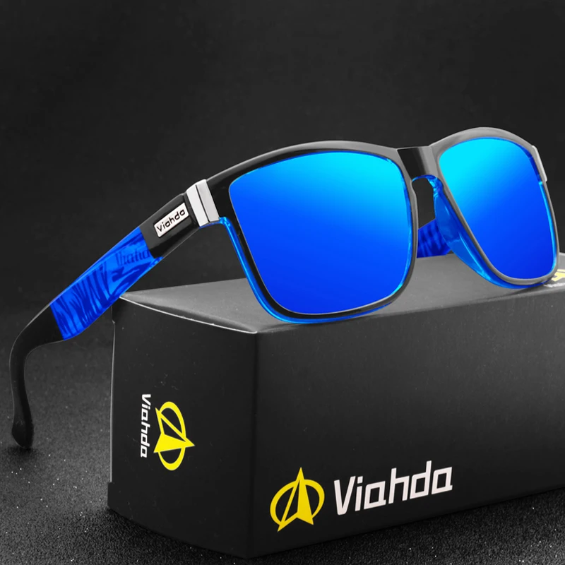Солнцезащитные очки VIAHDA поляризационные для мужчин UV-400 зеркальные квадратной