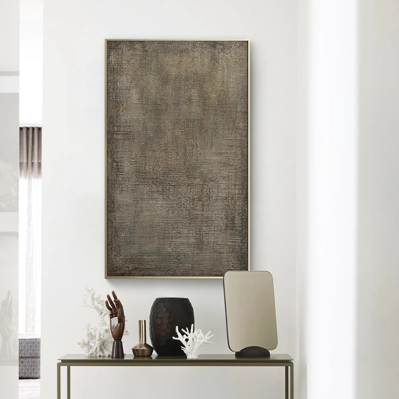 

Ручная роспись Абстрактная живопись на холсте Минималистичная Большая настенная живопись оригинальная картина оверсайз серый текстурированный художественный домашний декор