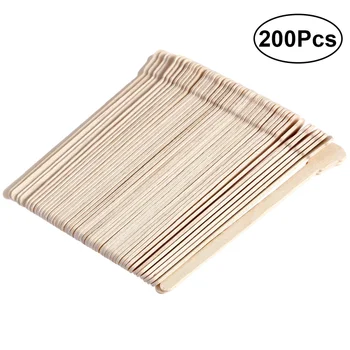 

200pcs Wooden Tongue Depressor Disposable Waxing Spatulas Wax Stick (Original Wooden Color)