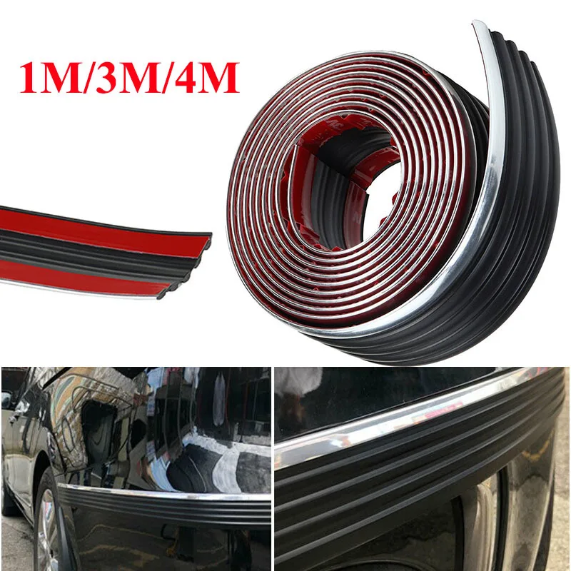 1M/3M/4M Portiera Laterale Porta Auto Decorare Modanatura Modanatura Proteggere Striscia Specchio Paraurti Anti Collisione Striscia Fai Da Te Pickup C