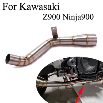 

For kawasaki Z900 Ninja900 Motorcycle Exhaust Muffler Modified Middle Link Pipe Fit 51mm Inlet Muffler