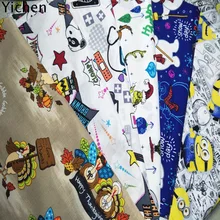 Чистый хлопок, сделай сам, детская одежда, ткань, художественная орфография, ткань для сумки, подкладка, хлопок, ткань, плотная ткань, ткань, Рождественский снеговик