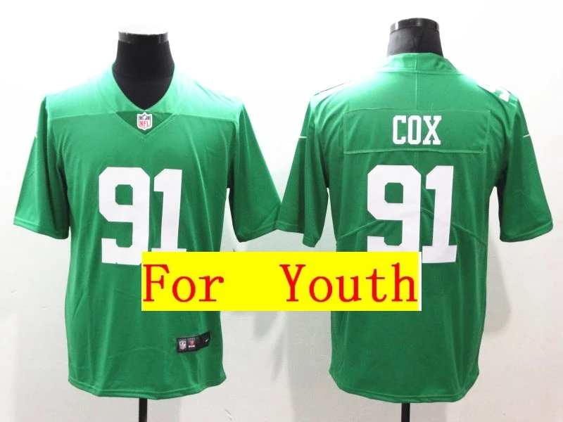 Небесно-голубой Youth Philadelphia Carson Wentz Brian Dawkins Nick Foles Fletcher Cox Vapor Untouchable Limited Jersey - Цвет: Небесно-голубой