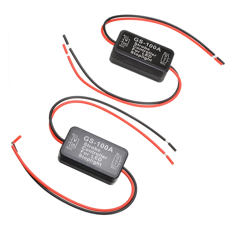 2pcs 12V 10W Car GS-100A LED High Position Brake Tail Stop Light Strobe Flash Flashing Controller Box LED Lights