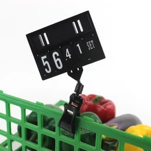 10 шт. цена супермаркета Тег номер единица измерения знак стойка-держатель этикеток пластиковая рамка дисплея подвесной крюк ярлык на полку стойки