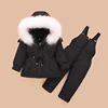 OLEKID 2022 Winter Boys Coat Fur Collar Down Jacket For Girls Thick Jumpsuit 1-4 Years Kids Baby Snowsuit Toddler Overalls Set ► Photo 2/6