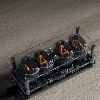 

IN-12 Glow Tube Clock 4-bit IN12 glow tube clock Seven-color RGB LED DS3231 nixie clock IN-12B