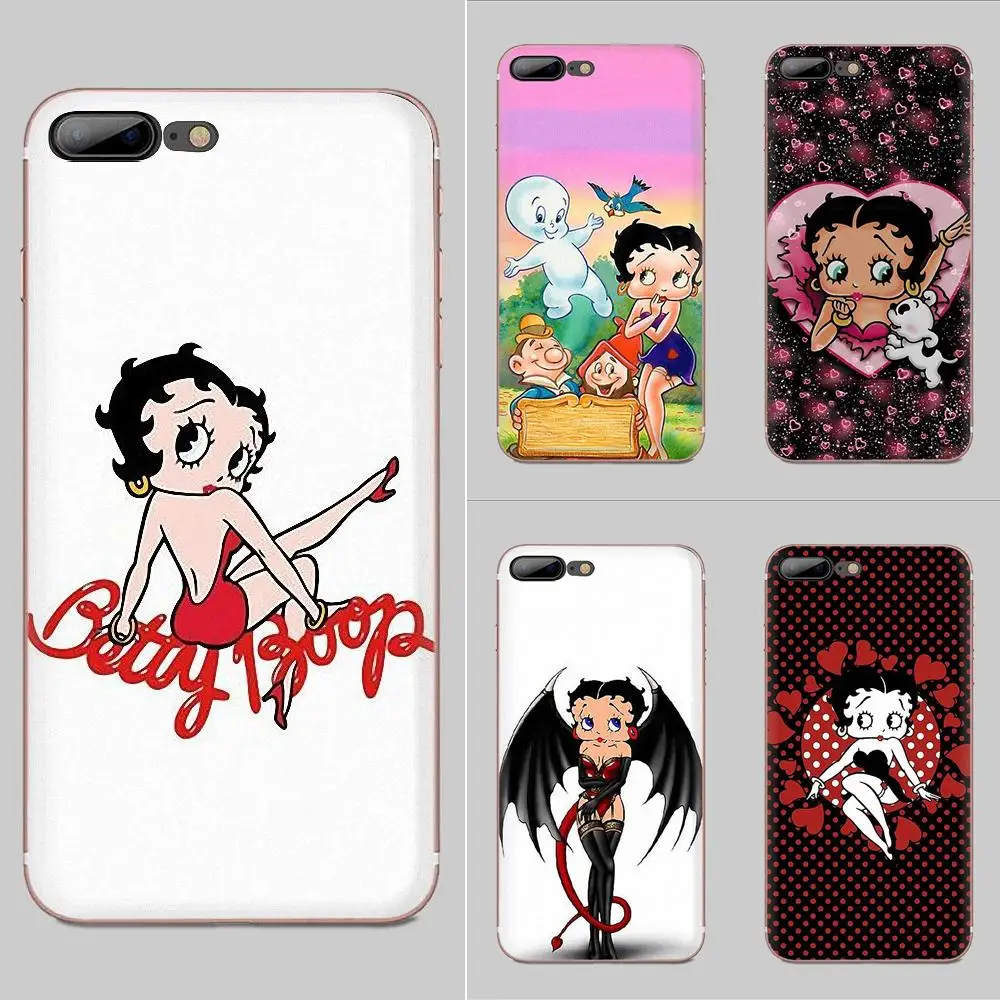 Мягкий мобильный телефон для Huawei Honor Mate Nova Note 20 20s 30 5 5I 5T 6 7I 7C 8A 8X 9X 10 Pro Lite Play New Betty Boop