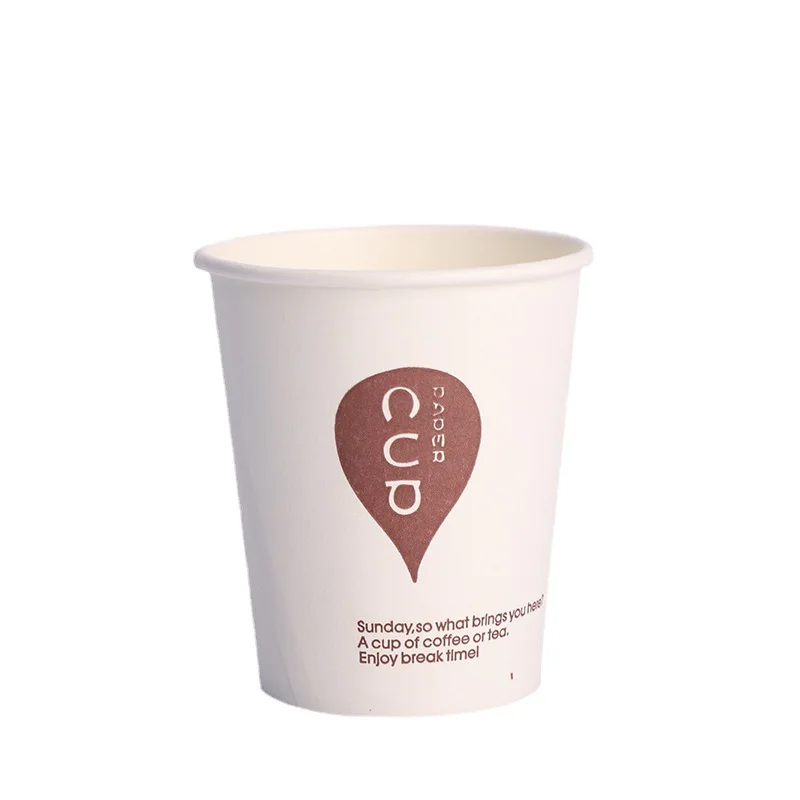 50pcs/pack 240ml Disposable Paper Cup Office Home Drinking Cup Coffee Paper Accept Customize