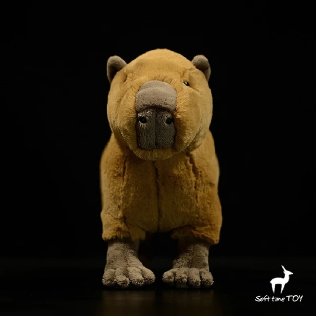 Compra online de 18-30cm capivara simulação de pelúcia capibara anime  brinquedo fofo animais de pelúcia boneca macia crianças presente de  aniversário enviando adesivo