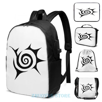 

The Seven Deadly Sins - Demon Clan Symbol USB Charge Backpack men School bags Women bag Travel laptop bag