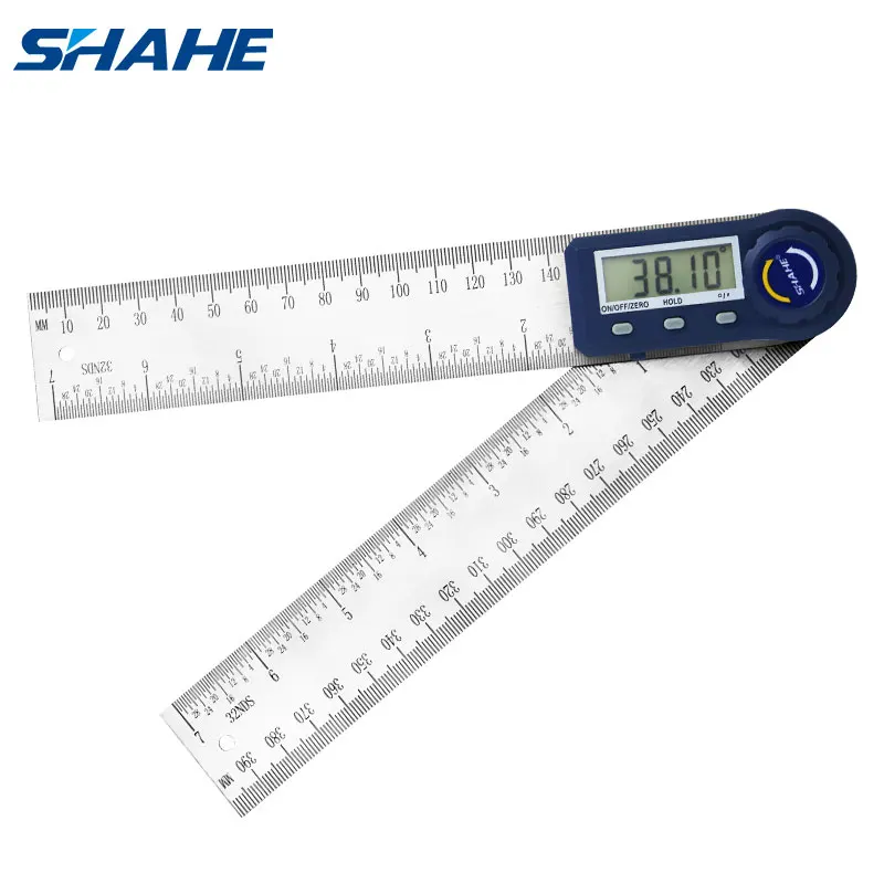 US $20.36 Shahe 0200 Mm 7 Digital Protractor Angle Ruler Electron Goniometer Protractor Inclinometer Angle Meter Measuring Tools