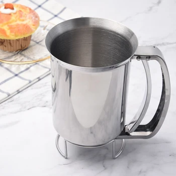 

Stainless Steel Donut Cupcake Waffle Batter Funnel Pancake Dispenser Maker Kitchen Supplies HG99