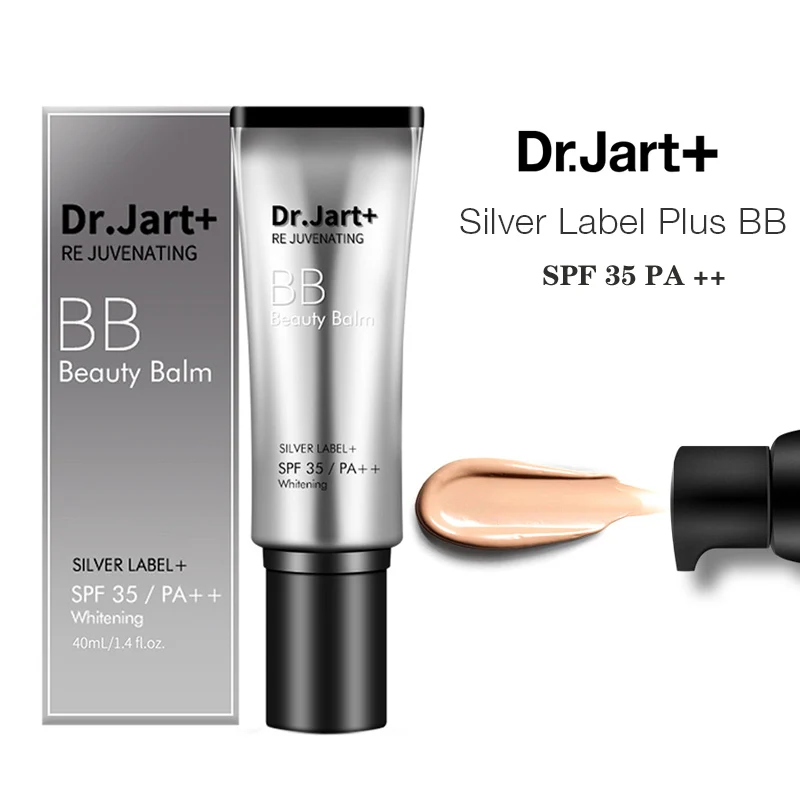 Korea Dr Jart + Rejuvenating BB Beauty Balm Silver Label SPF 35/PA++ Whitening Foundation 40ml Create Natural Nude Makeup