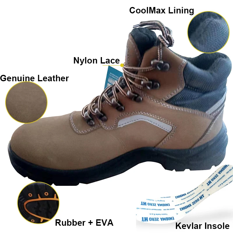 Мужская обувь из натуральной кожи; Безопасная рабочая обувь с защитой от ударов и проколов; Уличная обувь со стальным носком