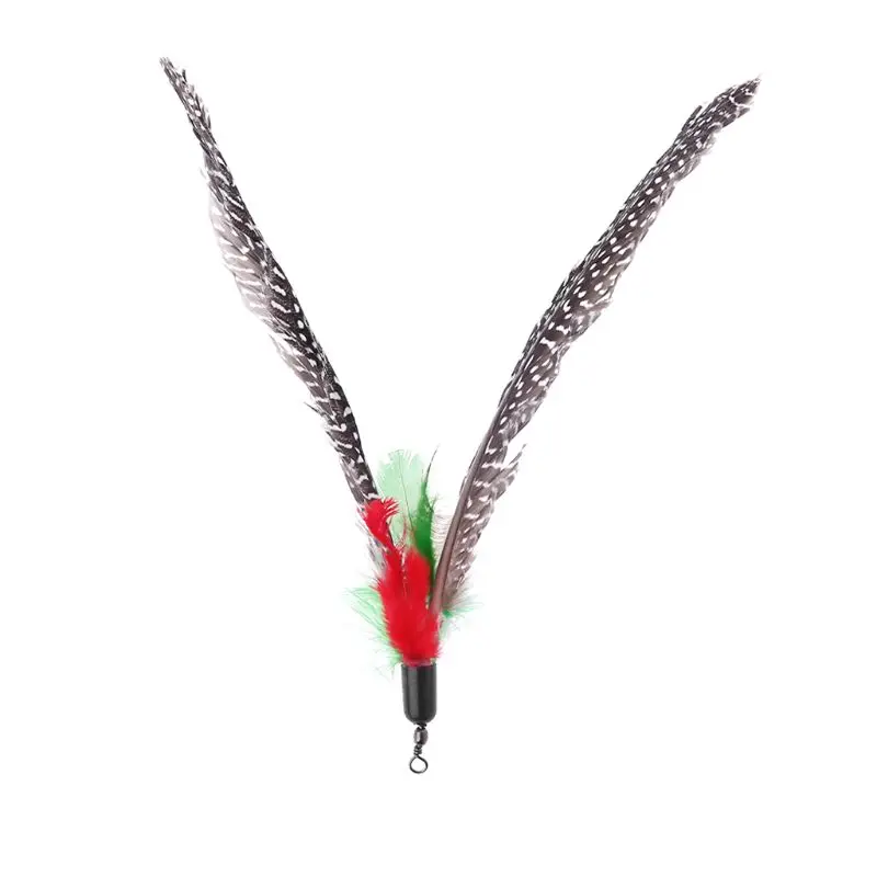 5PCS Handmade Natural Feather Cat Toy Da Bird Refills Interactive Teaser Sticks | Дом и сад