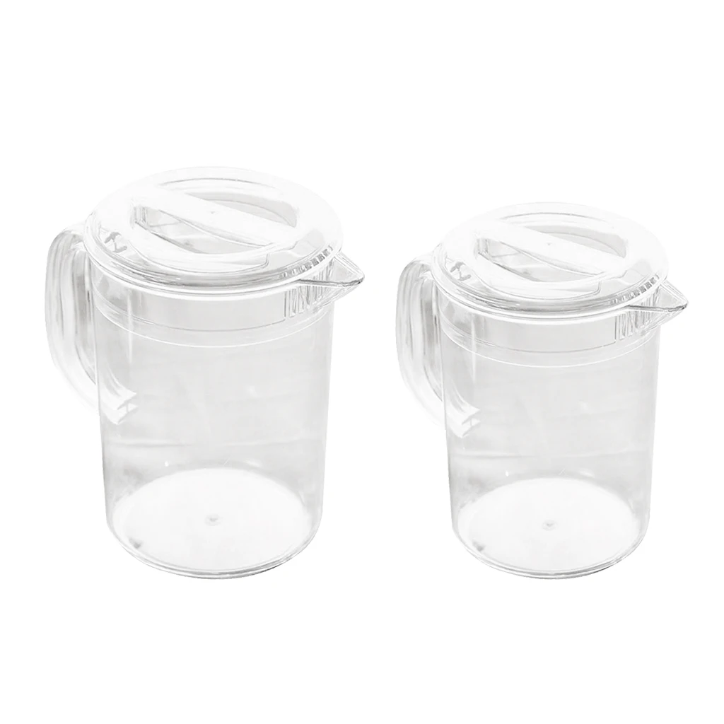 2 Pack Of Plastic Water Pitcher With Lid, Hot And Cold Water Jar For Water, Ice Tea Juice Container, 2L+1.5L