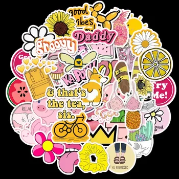 

100pcs explosion models pink fresh graffiti car stickers bike skateboard guitar trunk waterproof stickers