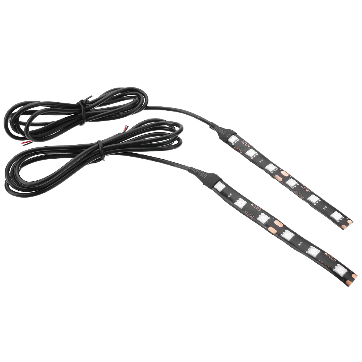 2PCS/SET Amber 6 LED Motorcycle Turn Signal Strip Light for 12V Motorbike Indicator License Plate Blinkers Light Strips Bar