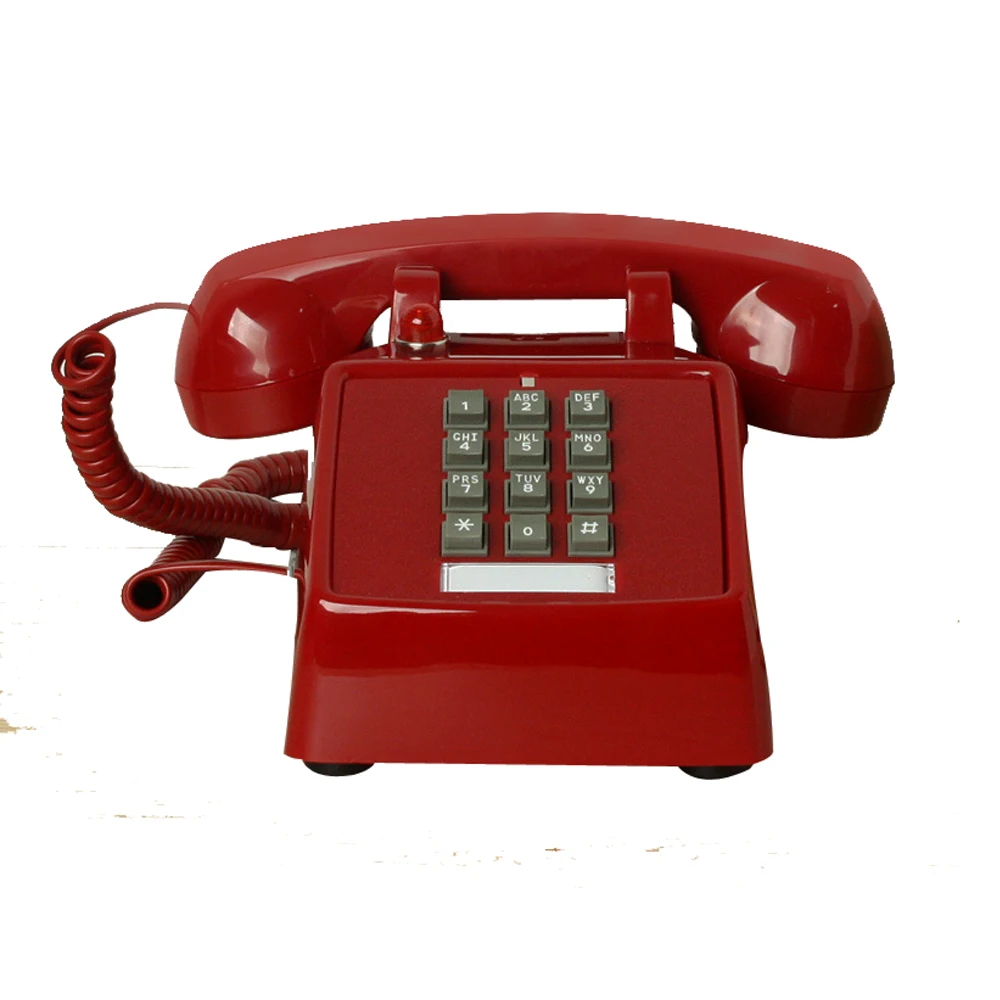 red telephone touch tone phones for landline 02