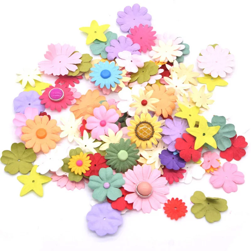 500 Paper Flowers Scrapbook Cardmaking Home Decor Party Art Craft Supply P9-427 