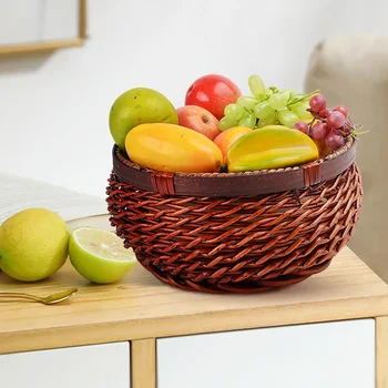 

Home Storage Basket Flower Fruit Table Basket Weaving Woven Elegant Basket For Home Garden Wedding Decoration
