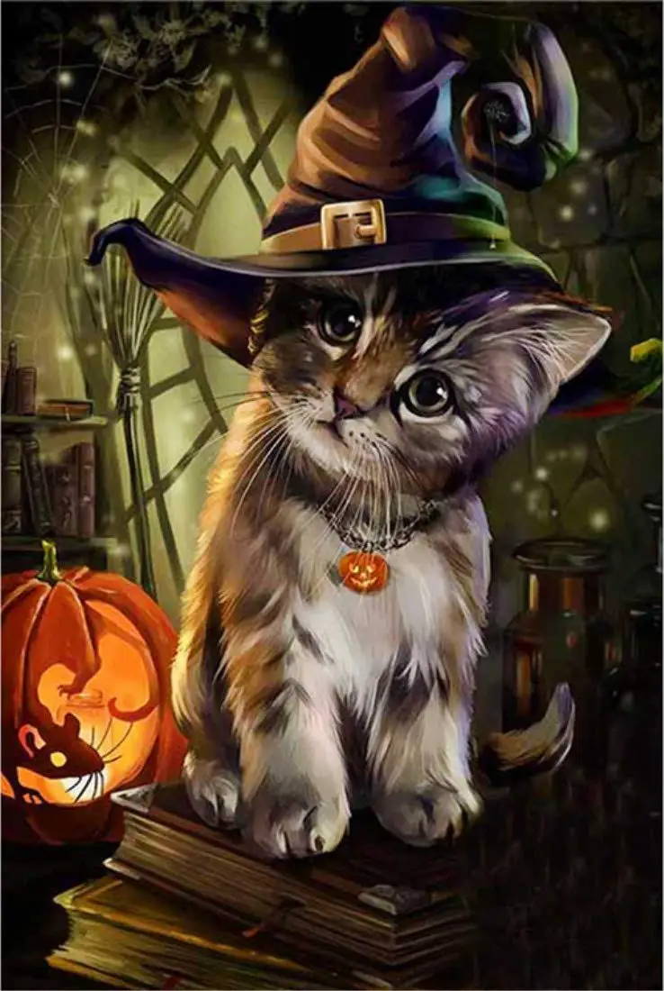 

FULL SQUARE DRILL CUTE KITTEN 5D DIAMOND PAINTING
