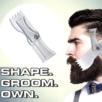 

Newly Rotatable Beard Shaper Stencil Comb Trimming Styling Template Comb Barber Tool CTN88
