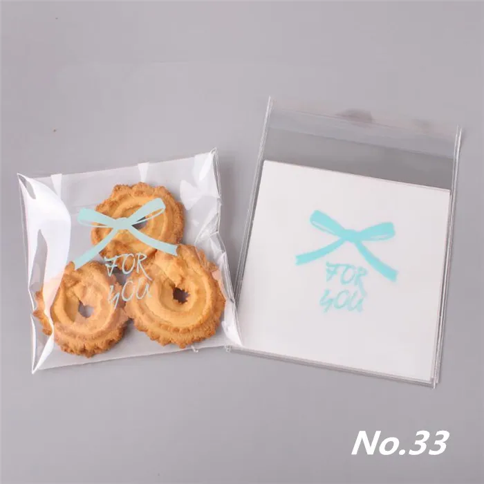 LBSISI Life 100 шт. 7*7+ 3 см пакеты для мыла для печенья, конфет, многоразового использования, подарочные пакеты для самостоятельной упаковки пищевых бобов, печенья, ручной работы, самоклеющиеся упаковочные пакеты - Цвет: Blue Bowknot