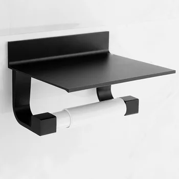 

Accessories Self Adhesive Tissue Home Paper Holder Organizer Aluminum Bathroom Kitchen Wall Mount Storage Shelf Multifunction