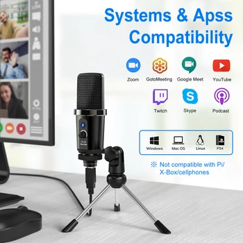 Bee USB Microphone Condenser Professional Mic Studio