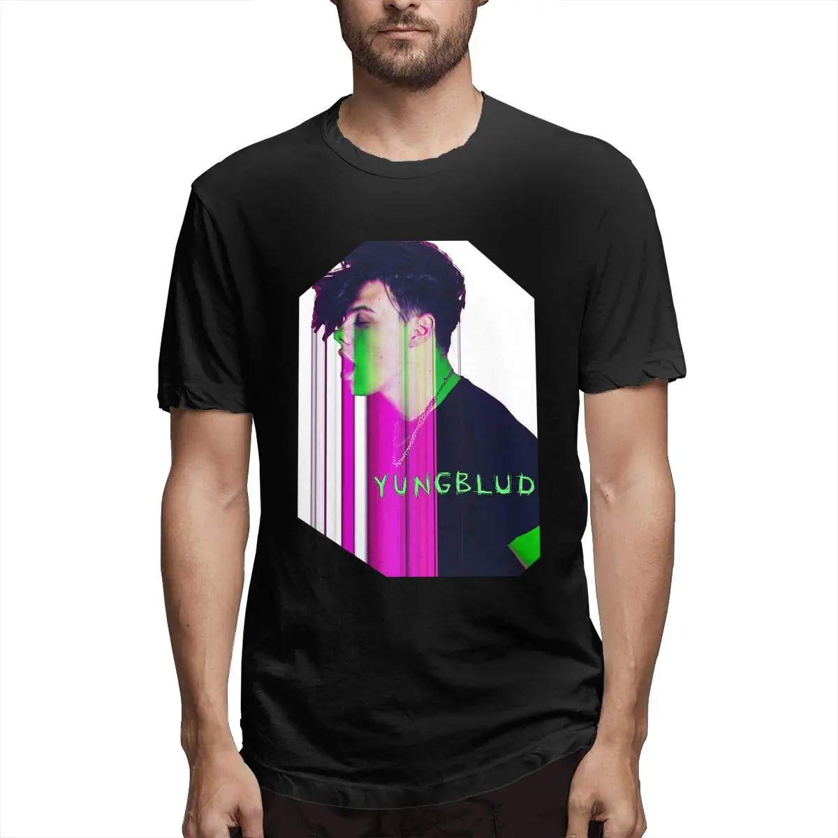 

Awan&Agua Funny Yungblud Crew Neck Cotton T Shirt for Mens