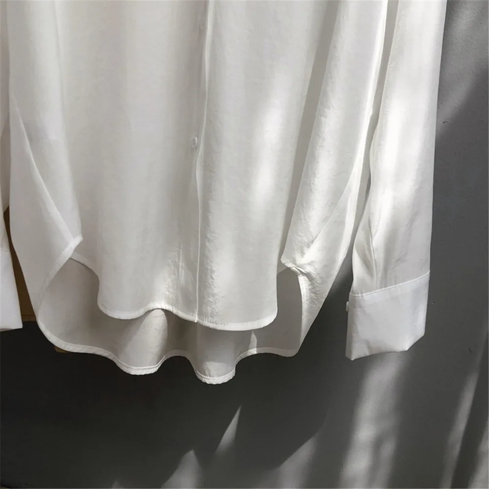 High quality 2pcs Women Blouse Shirt 2020 Summer Solid All match Satin Blouses Shirts Femal Blouse+halter tops Z1082 (15)