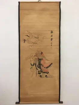 

China old scroll painting Celebrity Figure painting Middle hall hanging painting Wall paintings fu lushou