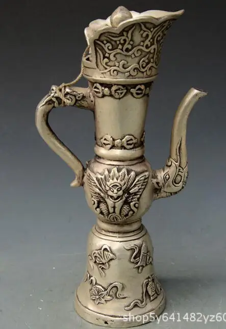 

Antique bronze flagon Home Furnishing retro gifts high copper ornaments specifications 22*12 cm;