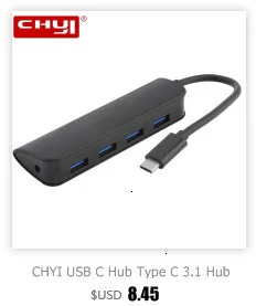 USB chyi C HUB 3,0 3 порта с TF кардридером Тип C 3,1 концентратор адаптер для MacBook, Surface Pro 6 Аксессуары